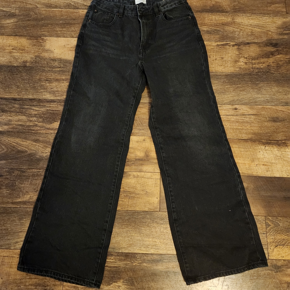 PacSun Black Flare Wide-Leg Jeans
